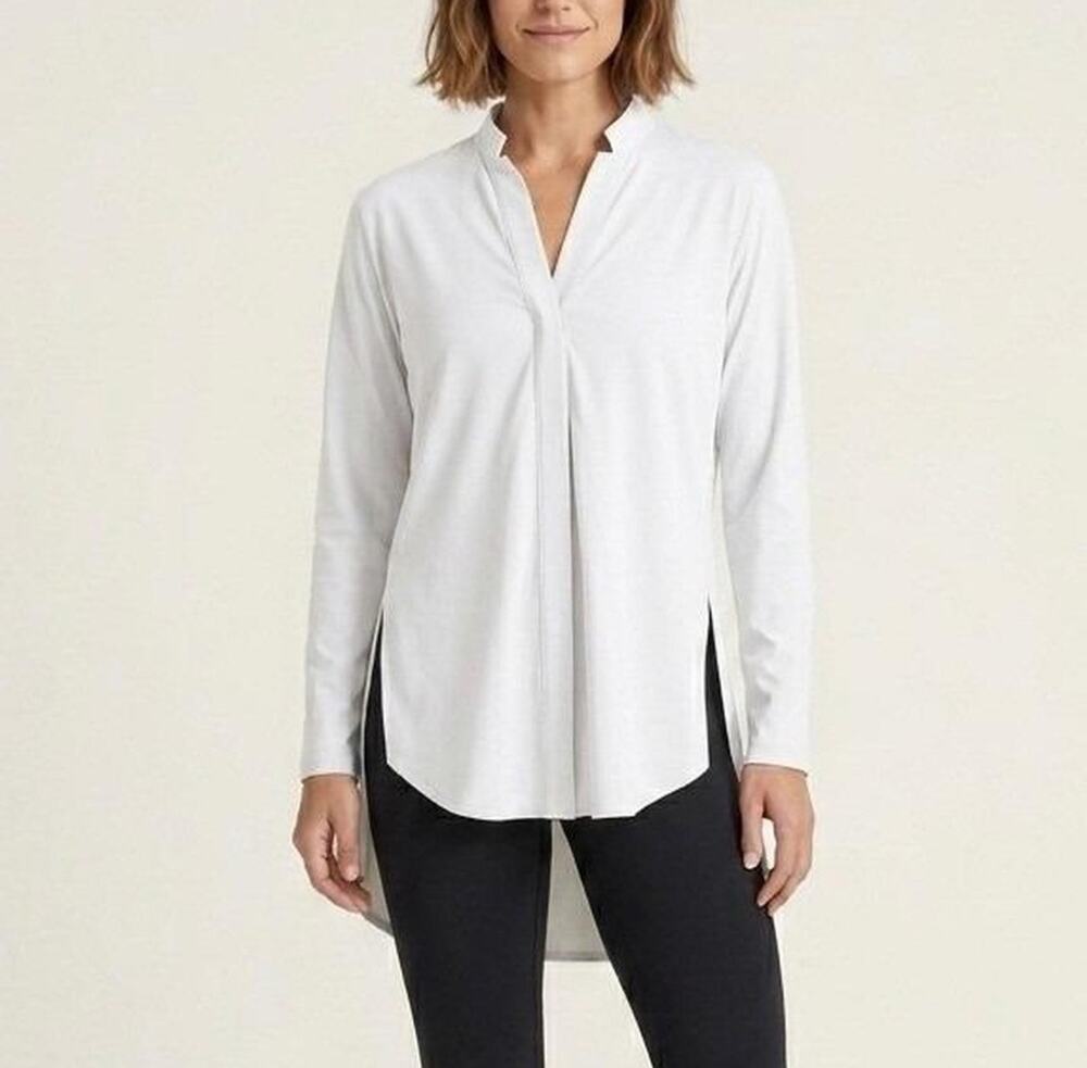 ADAY Something Borrowed Shirt Small Cream Techwear quiet luxury capsule wardrobe